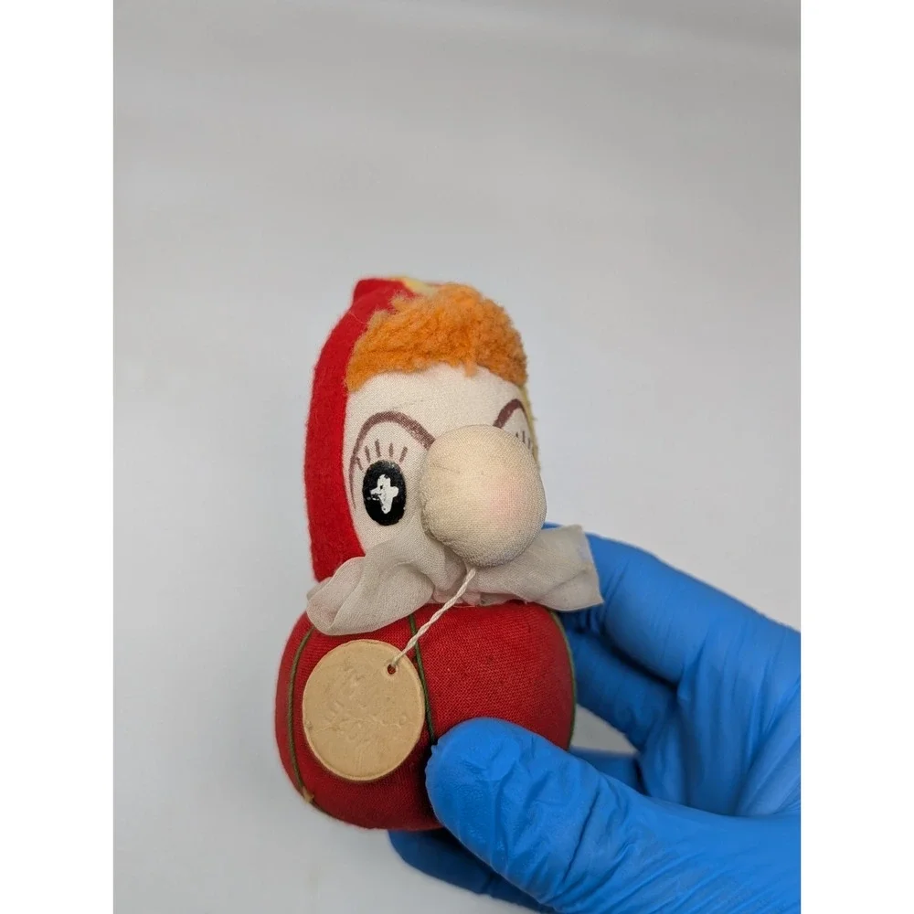 VTG Clown Girl Tape Measure Pin Cushion Doll Pull My Nose 23
